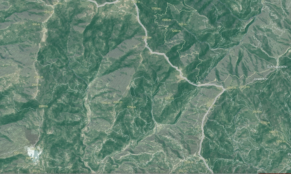 Darjeeling, India background map mobile