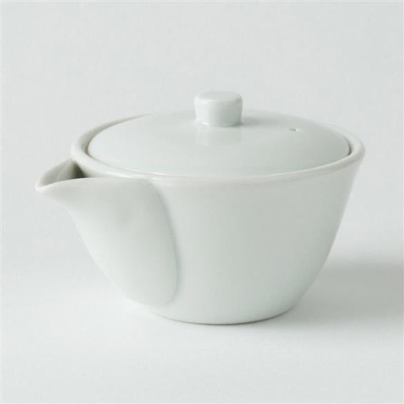 A magical Porcelain Hohin Teapot with a lid on a white surface by Chato Co., Ltd.