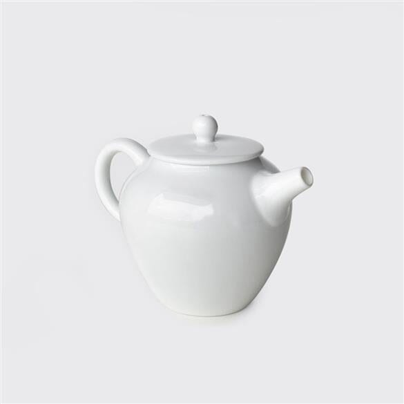 A 220ml Qing Xiang Porcelain Teapot by Rishi Tea & Botanicals on a white background.