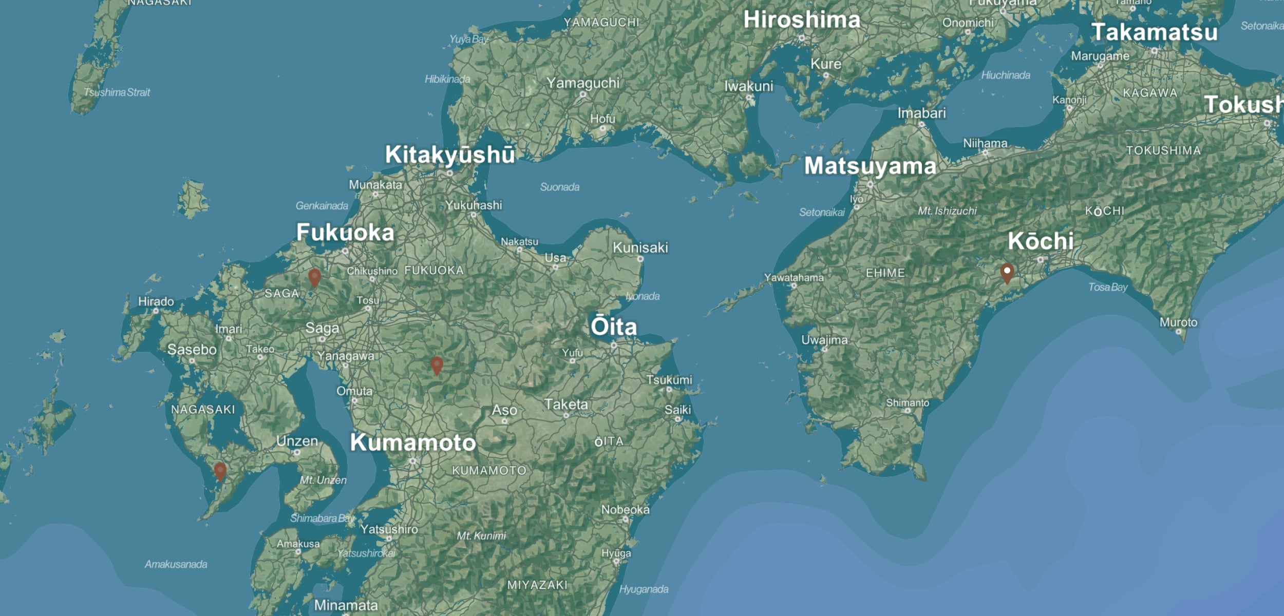 Shikoku Island background map desktop