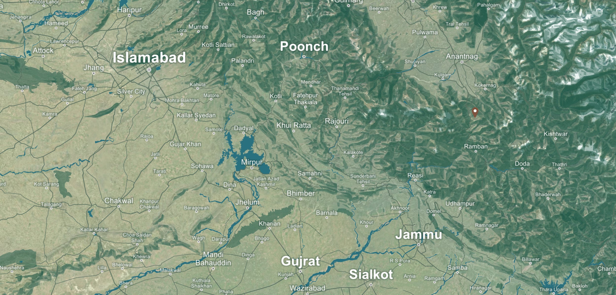Kashmir background map desktop