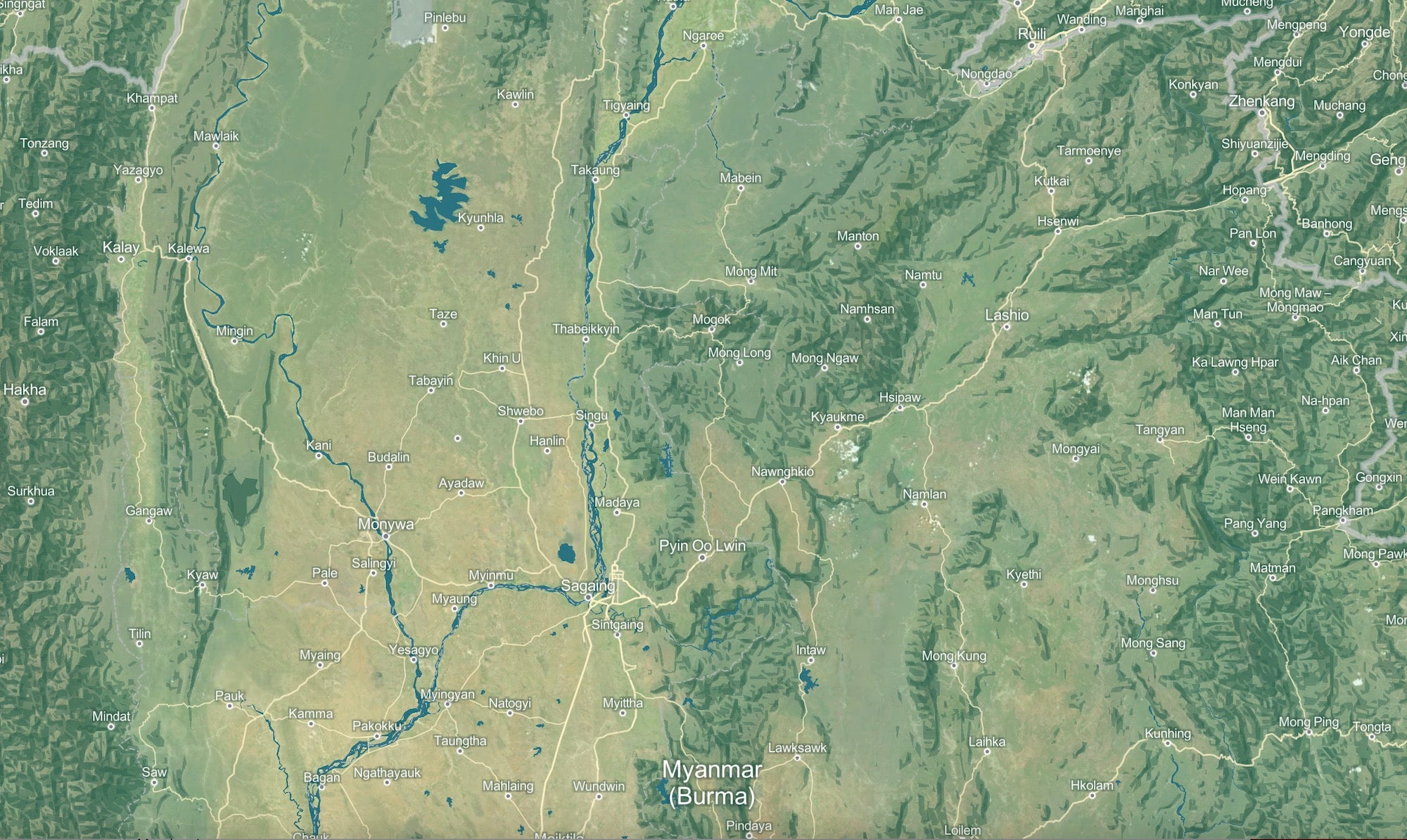 Shan State background map desktop