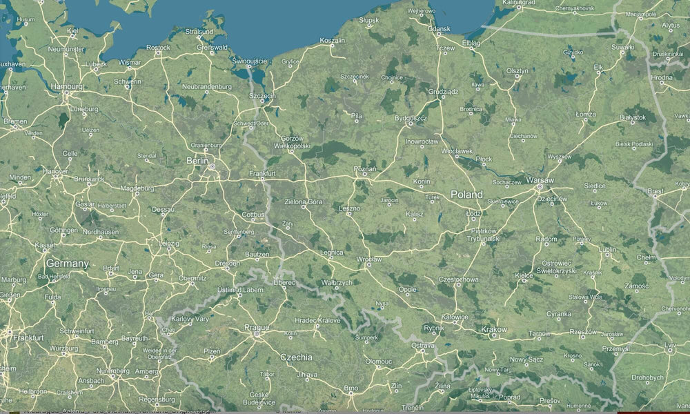 Poland background map mobile