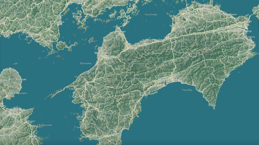 Shikoku Island background map mobile