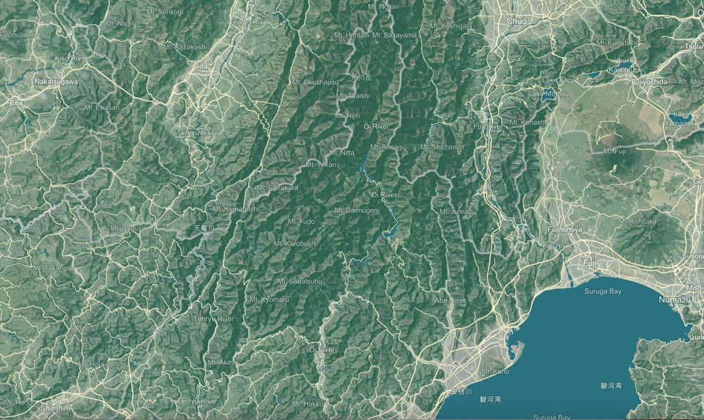 Shizuoka & Kagoshima Prefectures background map mobile