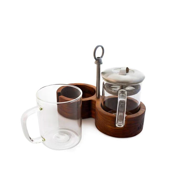 Tea Porter 2-Piece Holder-Simple Mug & Sachet Teapot